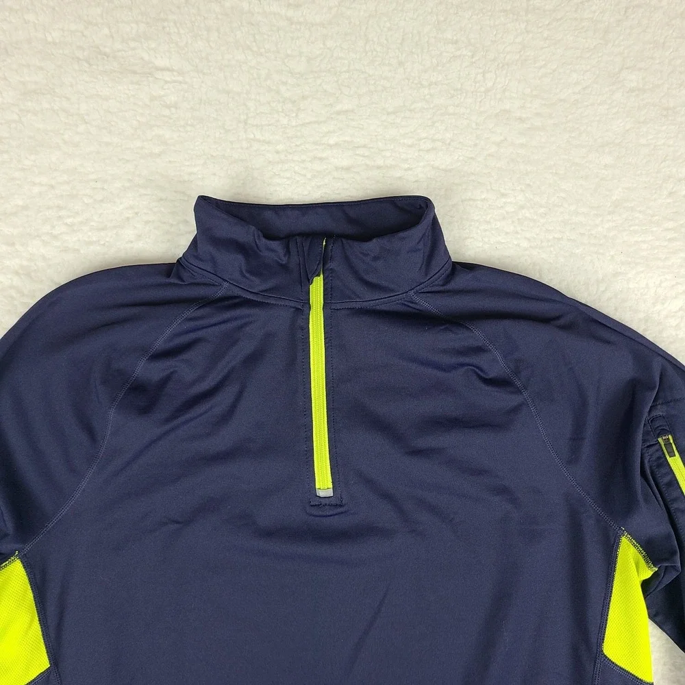FILA Sport Sweater Mens‎ XL Navy Blue Fitted Running Performance Tech Golf